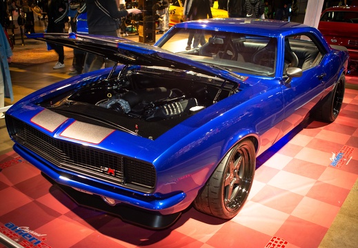 American Car Show 2025, blue Camaro